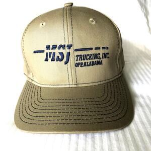 MSJ Trucking Men's 100% Cotton Opp Alabama Adjustable BaseballCap Tan